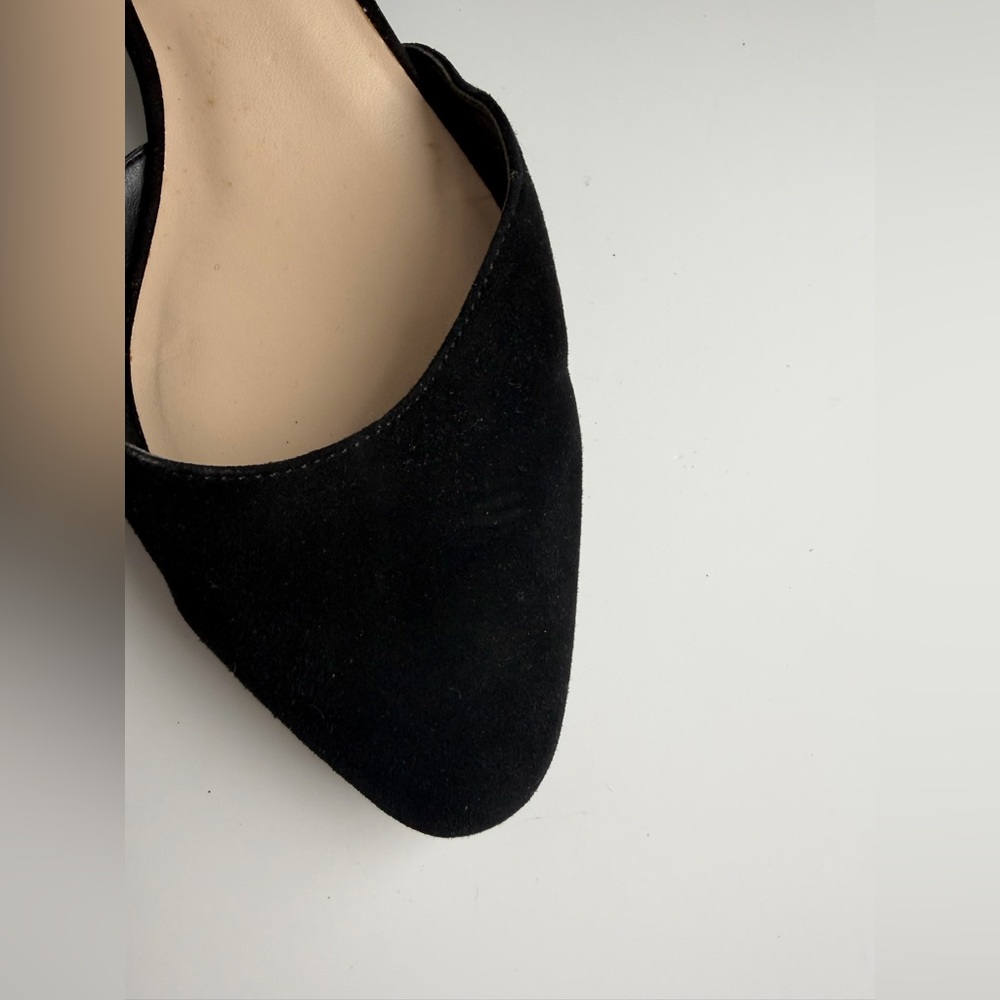 Black Nine West Women’s Pump Ankle Strap Low Block Heel Size 9 - Picture 4 of 10